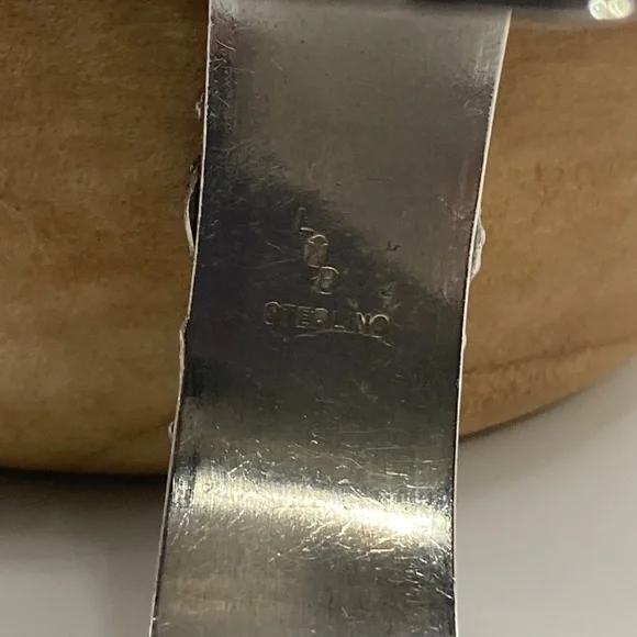MalachiteSigned Les Baker Southwest /Navajo Style Sterling Bracelet Cuff